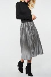  Pleated Metallic Skirt