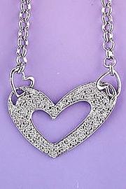  Diamond Chain Heart-necklace