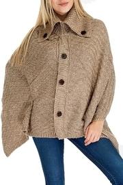  Hoop-knit Collared Poncho