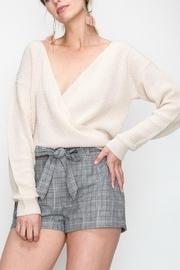  Crossover Plunge Sweater