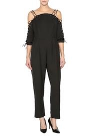  Black Lace Up Jumpsuit