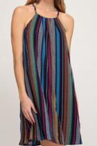  Multi-stripe Swing Dress