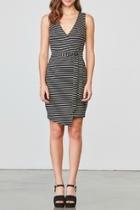  Stripe Belted Dress