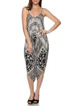  Printed Harem Romper