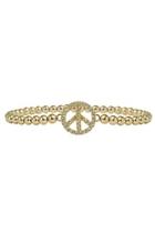  Gold Peace-sign Bracelet