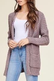  Textured Open Cardigan
