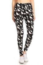  Black/white Geese Leggings