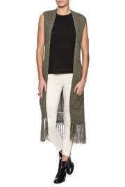  Sleeveless Fringe Sweater Vest