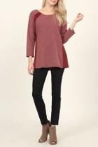  Side-accented Round-neck Classic-top