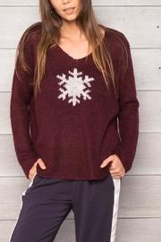  V-neck Snowflake Sweater