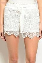  Solid Crochet Shorts