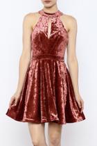 Rose Velvet Dress