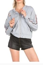  Stripe Knit Hoodie