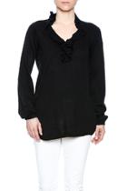  Black Ruffle Sweater