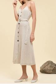  Button Front Woven Dress