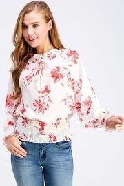  Keyhole Smocked Blouse