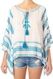  White Turquoise Top