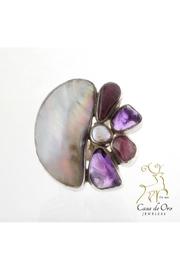  Amethyst Oyster Ring
