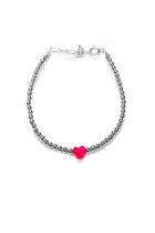  Silver Opal-heart Bracelet