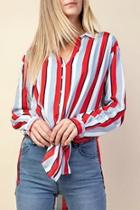  Stripe Collard Shirt