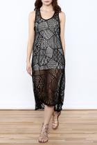  Netted Sleeveless Dress