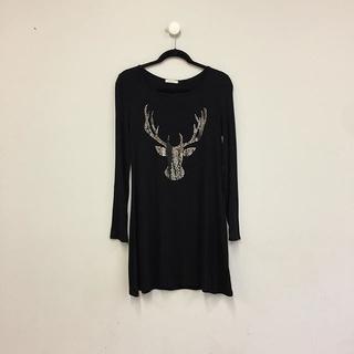  Sequin Reindeer Dress