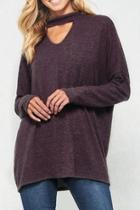  Eggplant Dolman Sweater