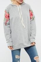  Rose Applique Sweatshirt