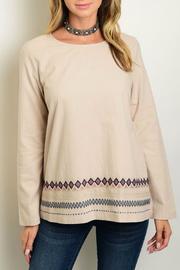  Stone Navy Top