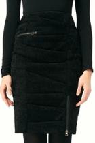  Zipper Tucked Skirt