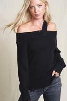 Off Shoulder Sweater With Single Strap