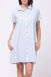  Vertical Striped Shirt Dress