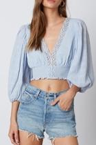  Chambray Crop Top