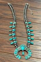  Full-squash-blossom Natural-turquoise Necklace