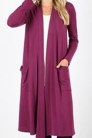  Long Magenta Cardigan