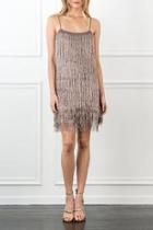  Della Fringe Metallic Dress