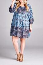  Floral Button Front Dress