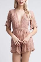  Deep-v Lace Romper