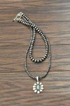  Natural-turuqoise Navajo-pearl Necklace