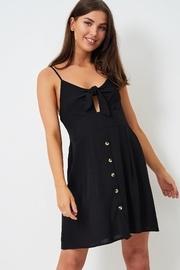  Black Knot-detail Dress