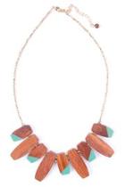  Colorblock Wood Necklace