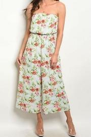  Tube-top Smock-waist Jumpsuit