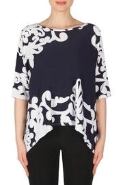  Navy Scroll Top