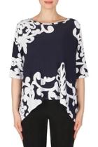  Navy Scroll Top