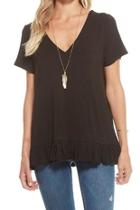  V-neck Peplum Tee