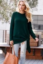 Green Knot Sweater