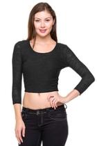  Textured Lace Crop