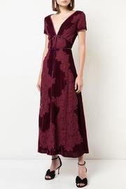  V-neck Velvet Dress