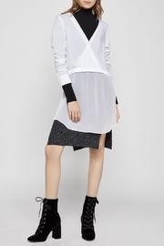  Mixed-media Surplice Top