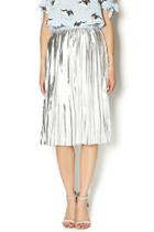  Silver Pleated Skirt
